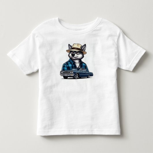 Lowrider Wolf Kinder Shirts (Voorkant)