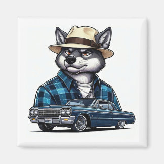 Lowrider Wolf Magneet