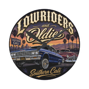Lowriders en oldies ronde klok