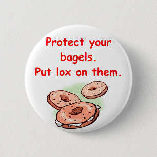 lox en bagels ronde button 5,7 cm