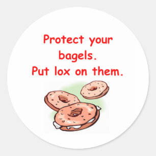 lox en bagels ronde sticker