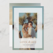 Loy & Joy Vellum Overlay Carte photo de vacances (Devant / Derrière)