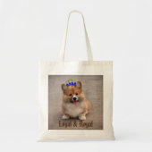Loyal and Royal Corgi Puppy Tote Bag (Voorkant)