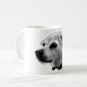 Loyal Gaze Terrier Mélange Café Mug (Devant gauche)