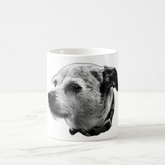 Loyal Gaze Terrier Mélange Café Mug (Centre)