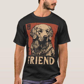 Loyal Golden Retriever Vriend Canine Art T-shirt