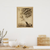 LOYAL Human Cannon Ball Act VAUDEVILLE Poster (Cuisine)