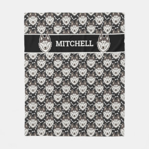 Loyal Siberian Husky Arctic Sled Dog Pet Puppy Fleece Deken