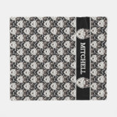 Loyal Siberian Husky Arctic Sled Dog Pet Puppy Fleece Deken (Voorkant (Horizontaal))