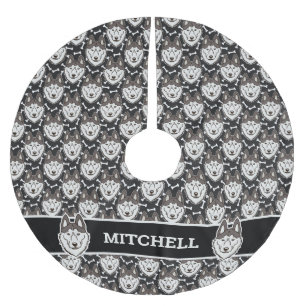 Loyal Siberian Husky Arctic Sled Dog Pet Puppy Kerstboom Rok