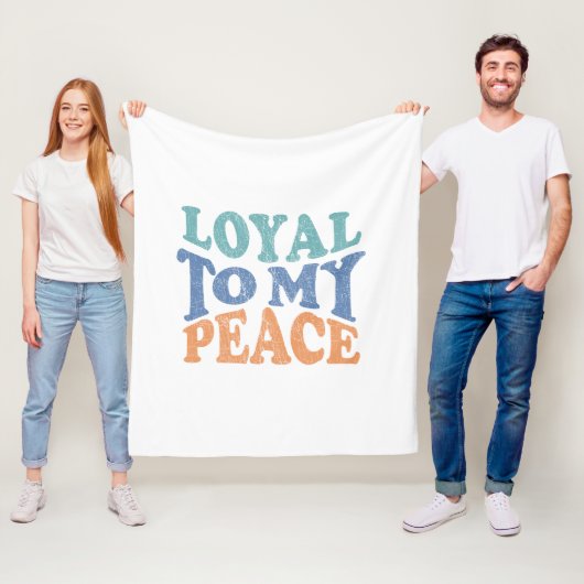 Loyal to my peace Throw, Fleece & Sherpa Blankets (In situ)