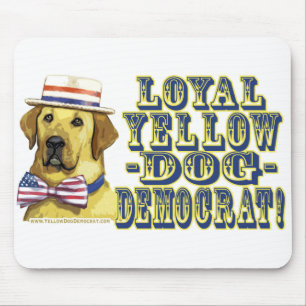 Loyal Yellow Dog Democraat Mousepad Muismat
