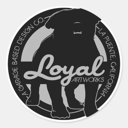 Loyale bulldog sticker (Voorkant)