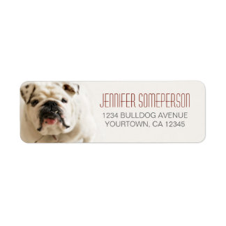 Loyale White Bulldog retour adreslabels Etiket