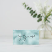 Loyalität Karte 5 Nails Lashes Beauty Blue Visitekaartje (Staand voorkant)