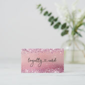 Loyalität Karte Glitter 5 nagels wimpers schoonhei Visitekaartje (Staand voorkant)