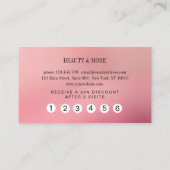 Loyalität Karte Glitter 5 nagels wimpers schoonhei Visitekaartje (Achterkant)