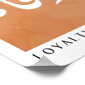 Loyaliteit in Arabische Kalligrafie Boho Style Wal Poster (Hoek)