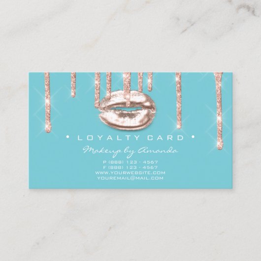 Loyaliteit Kaart 6 Punch Make-up Artiest Crown Blu (Voorkant)