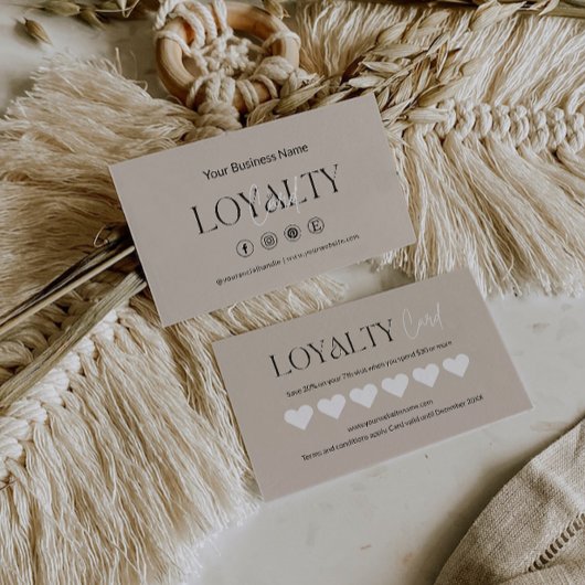 Loyaliteit Kaart Sjabloon, Boho Customer Loyalty K