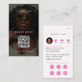 Loyaliteit QR-code voor kleine bedrijven Girly Visitekaartje (Voorkant / Achterkant)