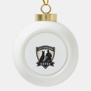 Loyaliteit Voorbij Woorden Vintage K9 Politie Badg Keramische Bal Ornament