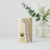 Loyaliteitskaart chique glittery filmstrip nagels klantenkaartje (Staand voorkant)