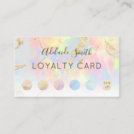 Loyaliteitskaart Faux Iridescent Opal Visitekaartje