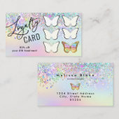Loyaliteitskaart pastel vlinder visitekaartje (Voorkant / Achterkant)