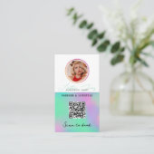 Loyaliteitskorting voor kleine bedrijven QR-code h Visitekaartje (Staand voorkant)