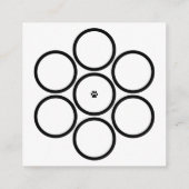 loyaliteitsprogramma pet paw vierkant klantenkaartje (Achterkant)