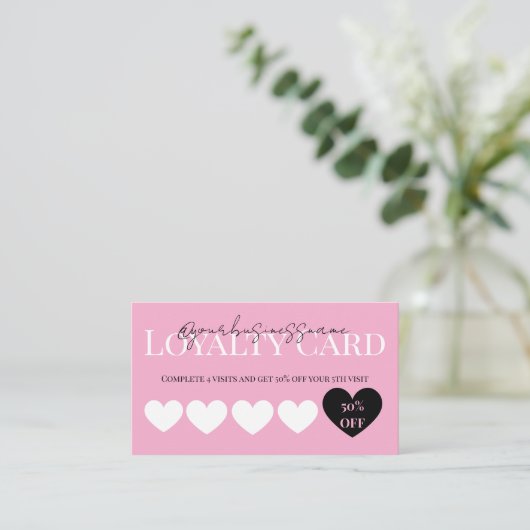Loyaliteitszakelijke kaart visitekaartje (Staand voorkant)