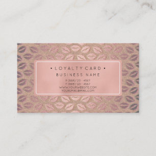 Loyality Card 6 Punch Customer Beauty Salon Lips Klantenkaartje
