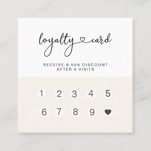 Loyalty 10 Nails Lashes Beauty Visitekaartje (Achterkant)