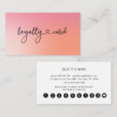 Loyalty 10 Nails Lashes Beauty Visitekaartje (Voorkant / Achterkant)