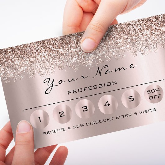 Loyalty 6 Makeup Nails Wax Eyelash Roos grijs Visitekaartje