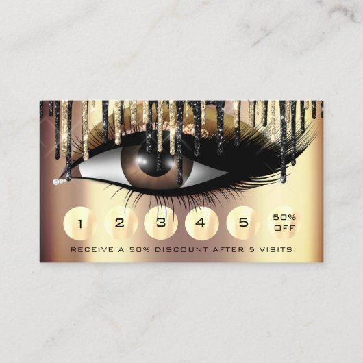 Loyalty 6 Punch Makeup Makeup Eyelash Extensions Visitekaartje (Voorkant)