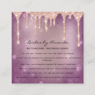 Loyalty Card 6 Punch Aftercare Lash Glitter Roos