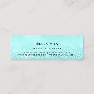 Loyalty Card 6 Punch Makeup Hair Heart Blue Small