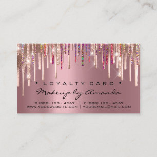 Loyalty Card 6 Punch Makeup Holograaf Roos Roze