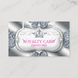 Loyalty Card Diamonds Glitter Crown