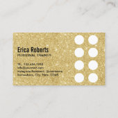 Loyalty Card Fitness Personal Trainer Gold Glitter (Achterkant)