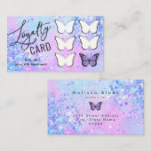 Loyalty card lavendel vlinder visitekaartje (Voorkant / Achterkant)