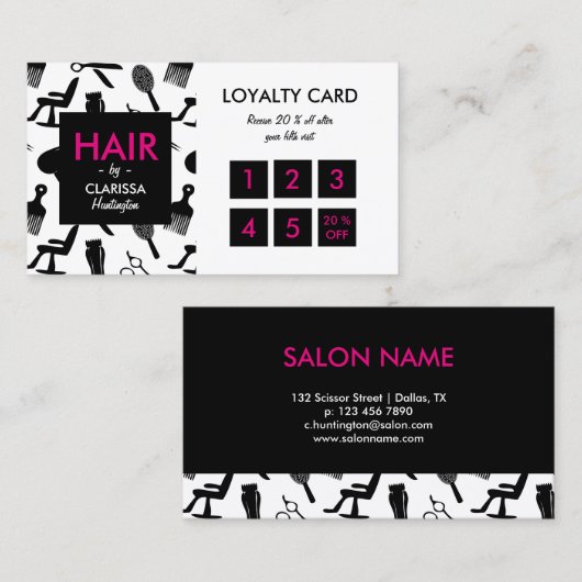 Loyalty Chic Hair Stylist-kaart (Voorkant / Achterkant)