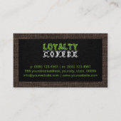 Loyalty Coffee Punch Burlap Border (Achterkant)
