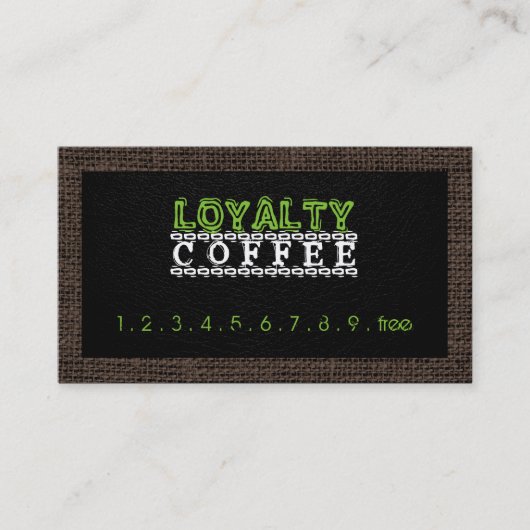 Loyalty Coffee Punch Burlap Border (Voorkant)
