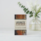 Loyalty Coffee Punch Burlap Wood Kijk uit (Staand voorkant)