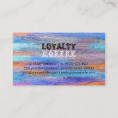 Loyalty Coffee Punch Colorful Modern Wood #15 (Achterkant)