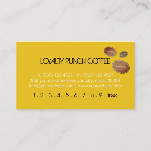 Loyalty Coffee Punch Deep Lemon Achtergrond (Achterkant)