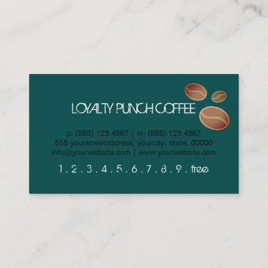 Loyalty Coffee Punch Deep Oerwoud Green Background (Achterkant)